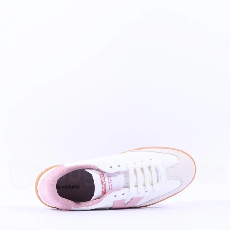Women Victoria Gumsole Laced T Toe Trainer - Rosa