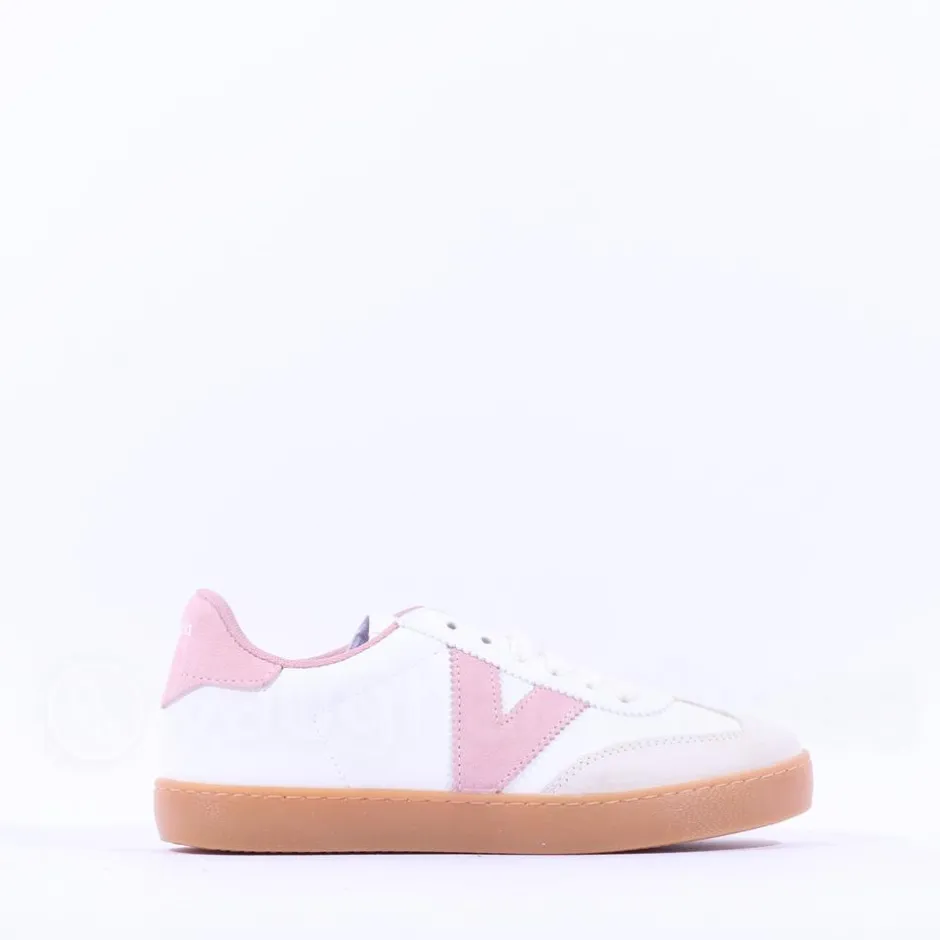Women Victoria Gumsole Laced T Toe Trainer - Rosa