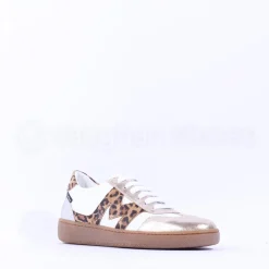 Women Marco Moreo Gumsole T Toe Lace Trainer - White Leopard