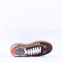 Women Marco Moreo Gumsole T Toe Lace Trainer - Orange Leopard