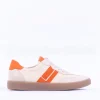 Women Paul Green Gumsole T Toe Trainer - Cream Orange