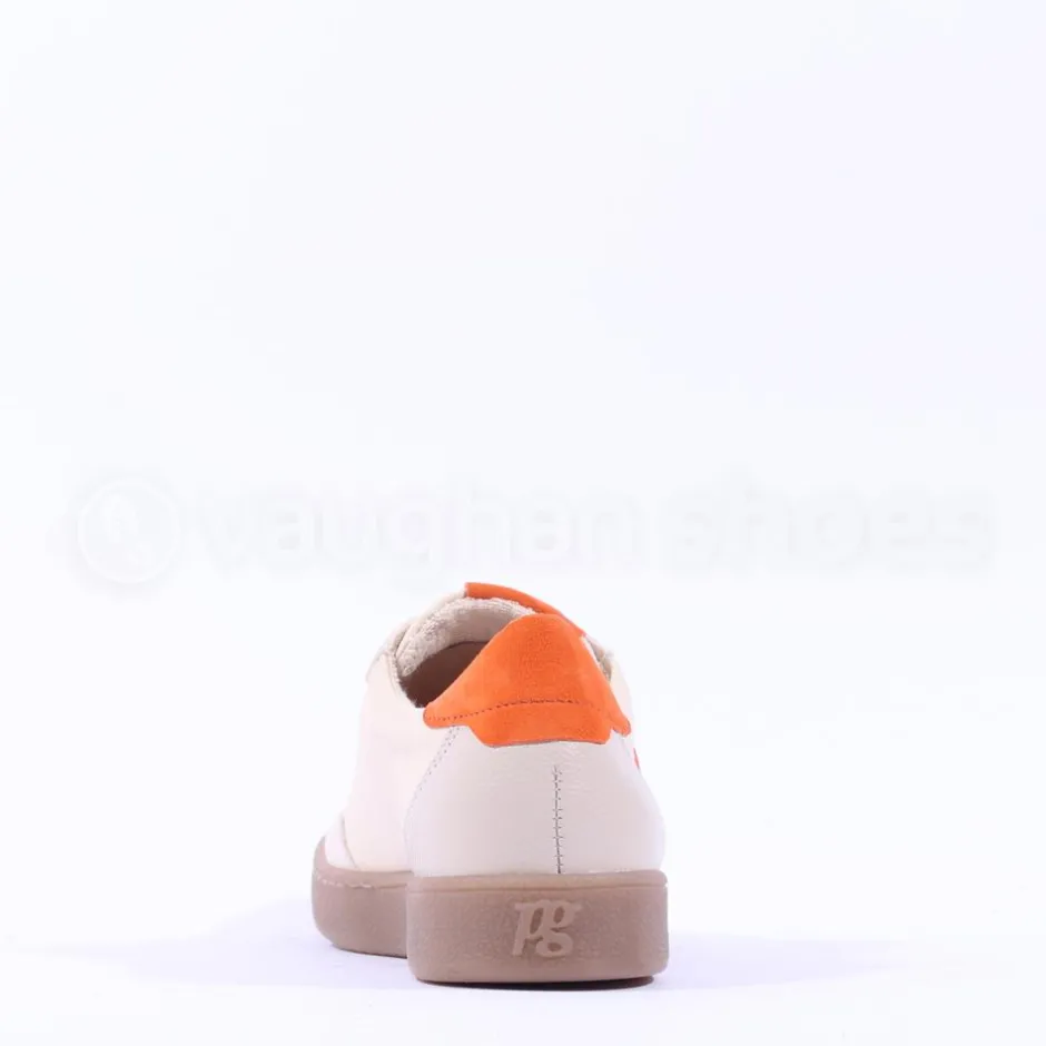 Women Paul Green Gumsole T Toe Trainer - Cream Orange