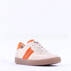 Women Paul Green Gumsole T Toe Trainer - Cream Orange