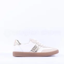 Women Paul Green Gumsole T Toe Trainer - White Gold