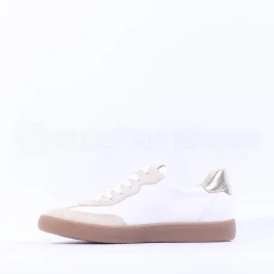 Women Paul Green Gumsole T Toe Trainer - White Gold