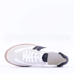 Women Paul Green Gumsole T Toe Trainer - White Black