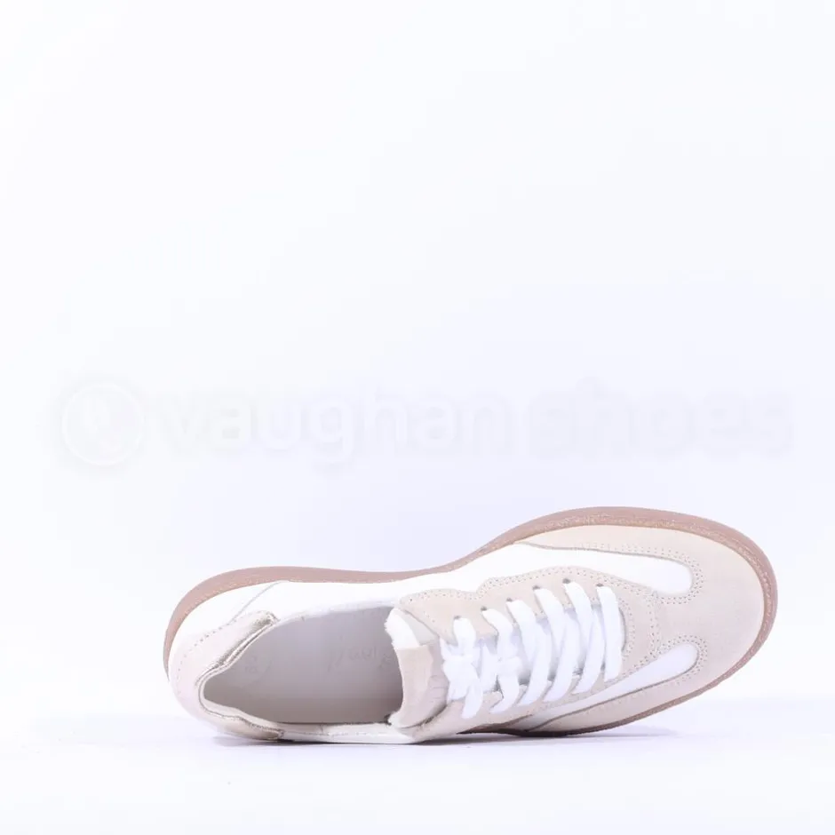 Women Paul Green Gumsole T Toe Trainer - White Gold