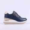 Women Tommy Bowe Ladies Gunter Wedge Trainer - Navy Gold