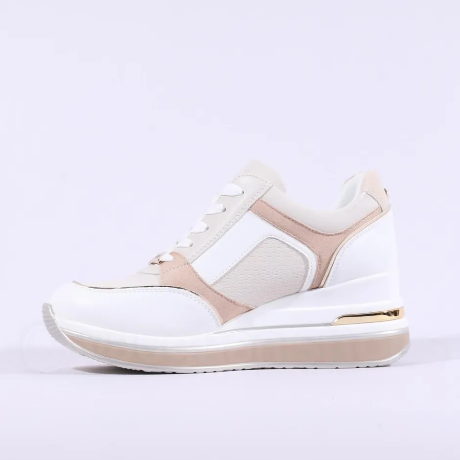 Women Tommy Bowe Ladies Gunter Wedge Trainer - White Combi