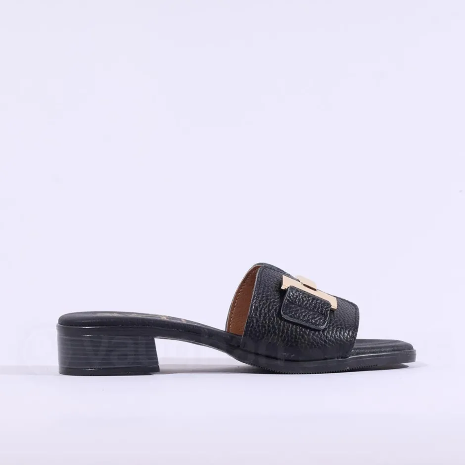 Women Oh My Sandals H Link Mule Slider - Black