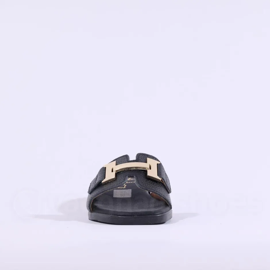 Women Oh My Sandals H Link Mule Slider - Black