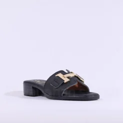 Women Oh My Sandals H Link Mule Slider - Black