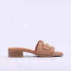 Women Oh My Sandals H Link Mule Slider - Camel