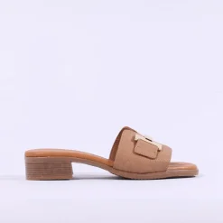 Women Oh My Sandals H Link Mule Slider - Camel
