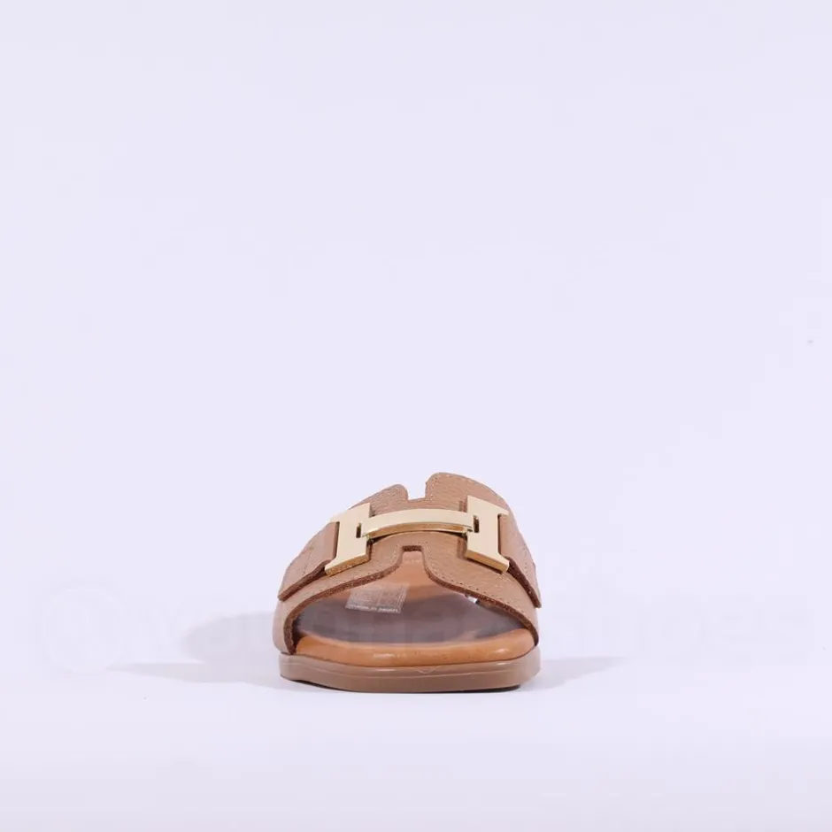 Women Oh My Sandals H Link Mule Slider - Camel