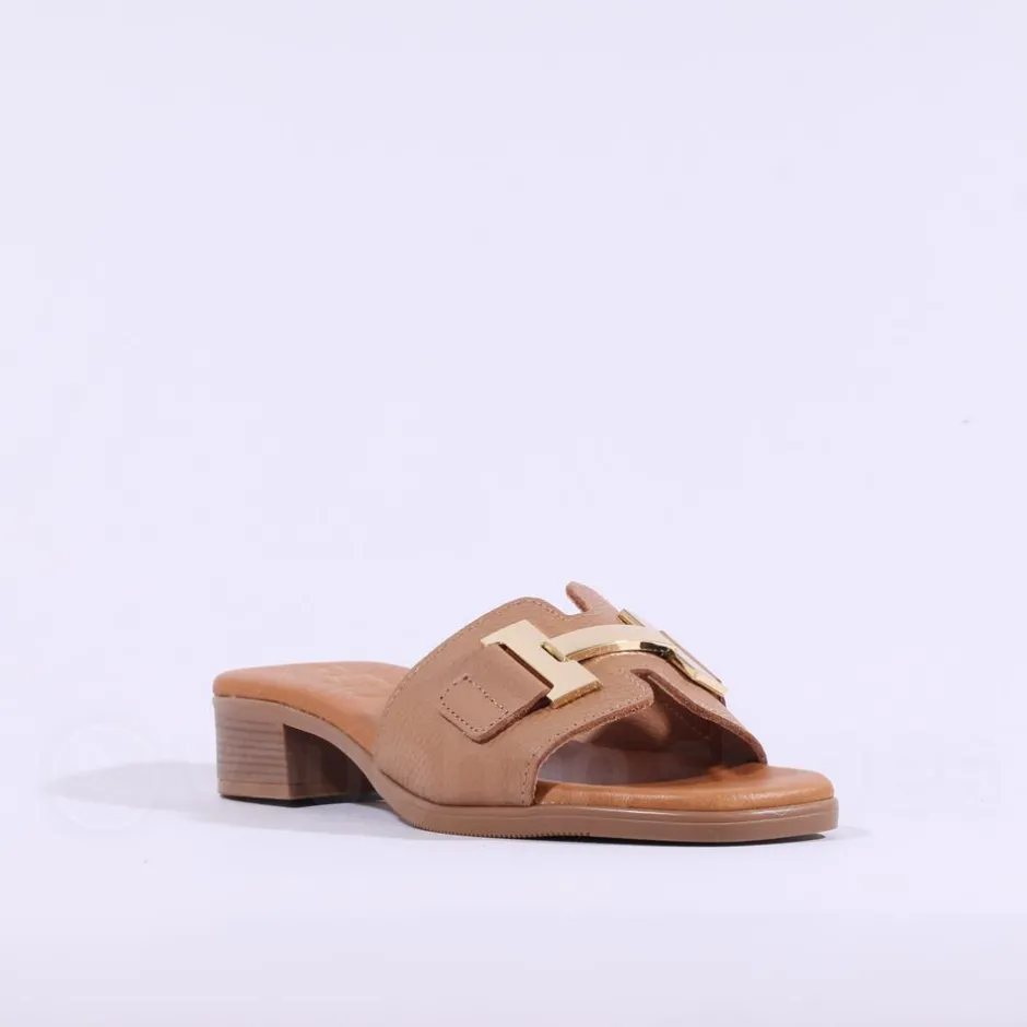 Women Oh My Sandals H Link Mule Slider - Camel