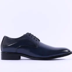 Brent Pope Halcombe Laced Plain Toe Shoe - Navy