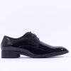 Brent Pope Halcombe Laced Plain Toe Shoe - Black Patent