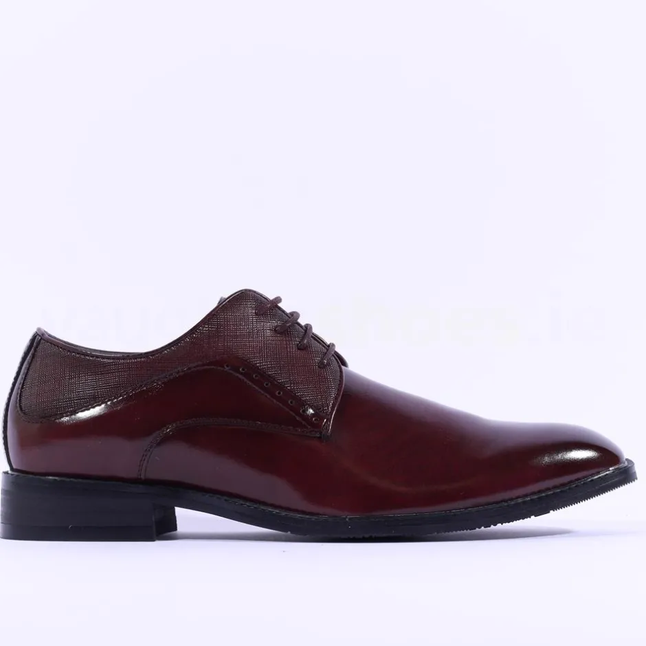 Brent Pope Halcombe Laced Plain Toe Shoe - Burgundy