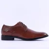 Brent Pope Halcombe Laced Plain Toe Shoe - Cognac