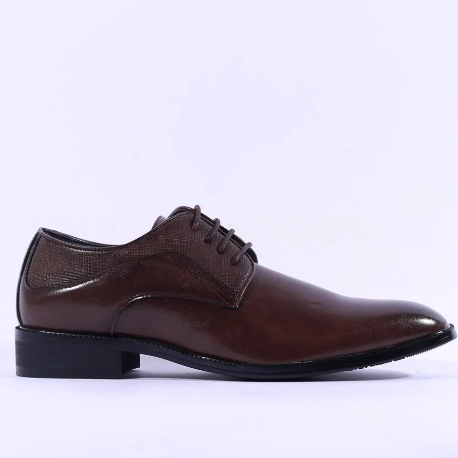 Brent Pope Halcombe Laced Plain Toe Shoe - Walnut