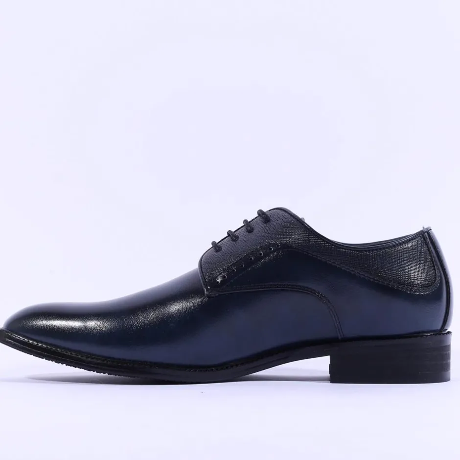 Brent Pope Halcombe Laced Plain Toe Shoe - Navy