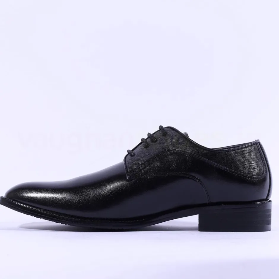Brent Pope Halcombe Laced Plain Toe Shoe - Black