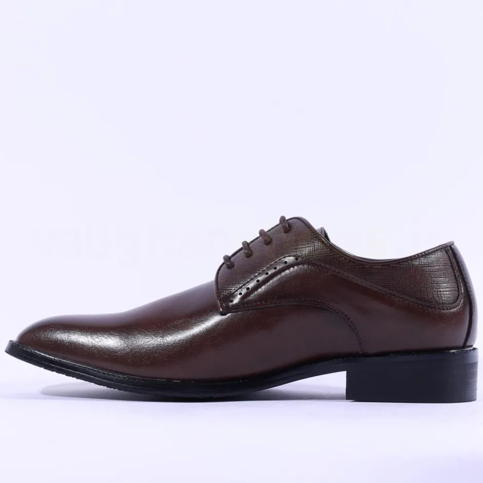 Brent Pope Halcombe Laced Plain Toe Shoe - Walnut