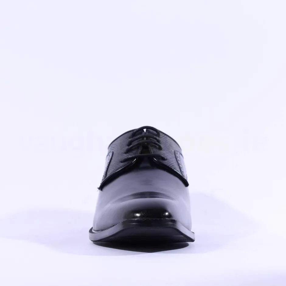 Brent Pope Halcombe Laced Plain Toe Shoe - Black