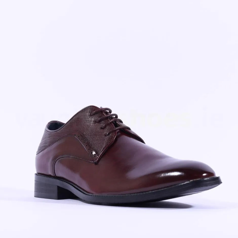 Brent Pope Halcombe Laced Plain Toe Shoe - Burgundy