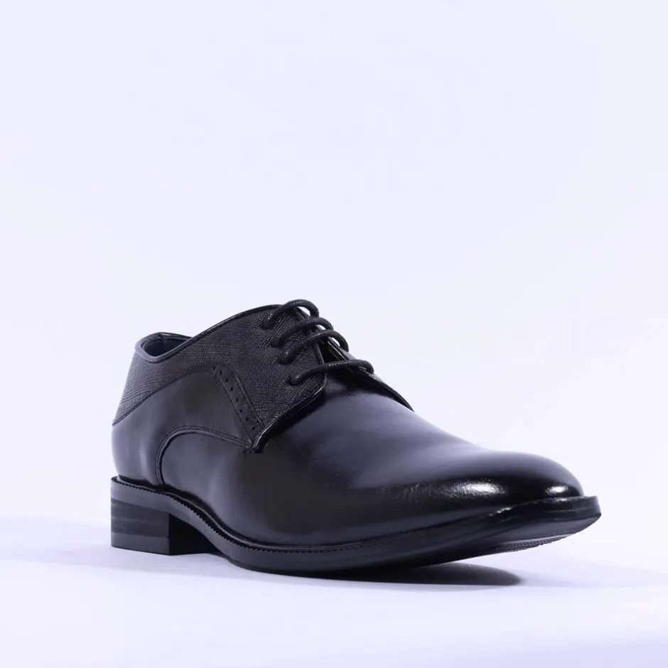 Brent Pope Halcombe Laced Plain Toe Shoe - Black