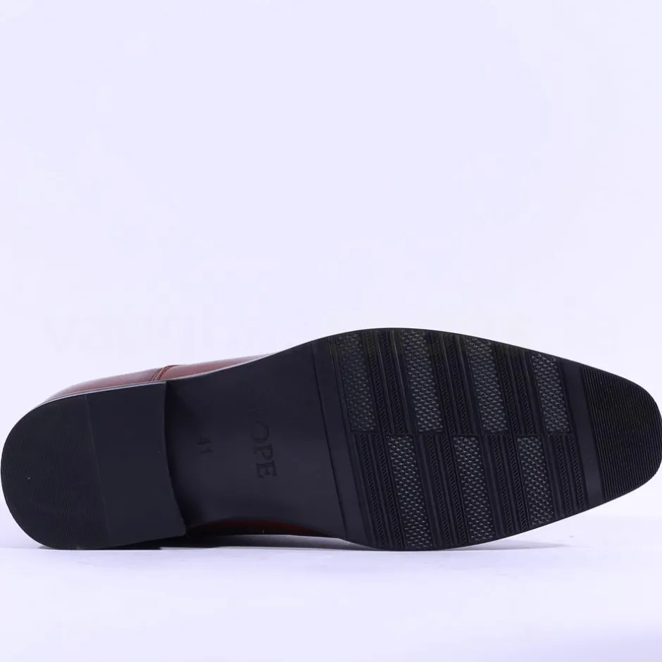 Brent Pope Halcombe Laced Plain Toe Shoe - Cognac