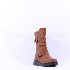Women Heavenly Feet Hannah4 Mid Calf Boot - Tan