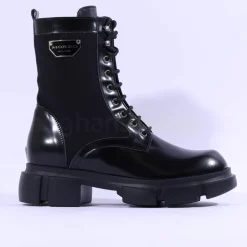 Women Marco Moreo Harley Laced Military Boot - Black Combi