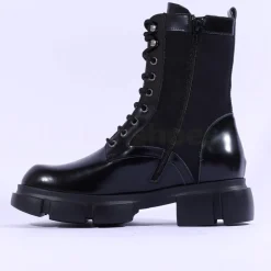 Women Marco Moreo Harley Laced Military Boot - Black Combi