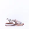 Women Ara Hawaii Slingback Low Wedge Sandal - Floral
