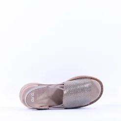 Women Ara Hawaii Slingback Low Wedge Sandal - Cashmere Shimmer