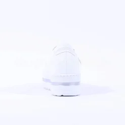 Women Gabor Heather Platform Side Zip Trainer - White Leather