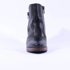 Women NeroGiardini High Stack Heel Ankle Boot - Black Leather