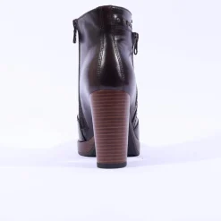Women NeroGiardini High Stack Heel Ankle Boot - Brown Leather