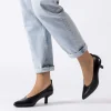 Women Wonders Hilda Heel Tab Classic High Heel - Black Leather