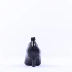 Women Wonders Hilda Heel Tab Classic High Heel - Black Leather