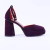 Women Marco Moreo Hong Kong Round High Heel - Purple Suede