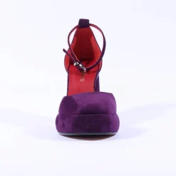 Women Marco Moreo Hong Kong Round High Heel - Purple Suede