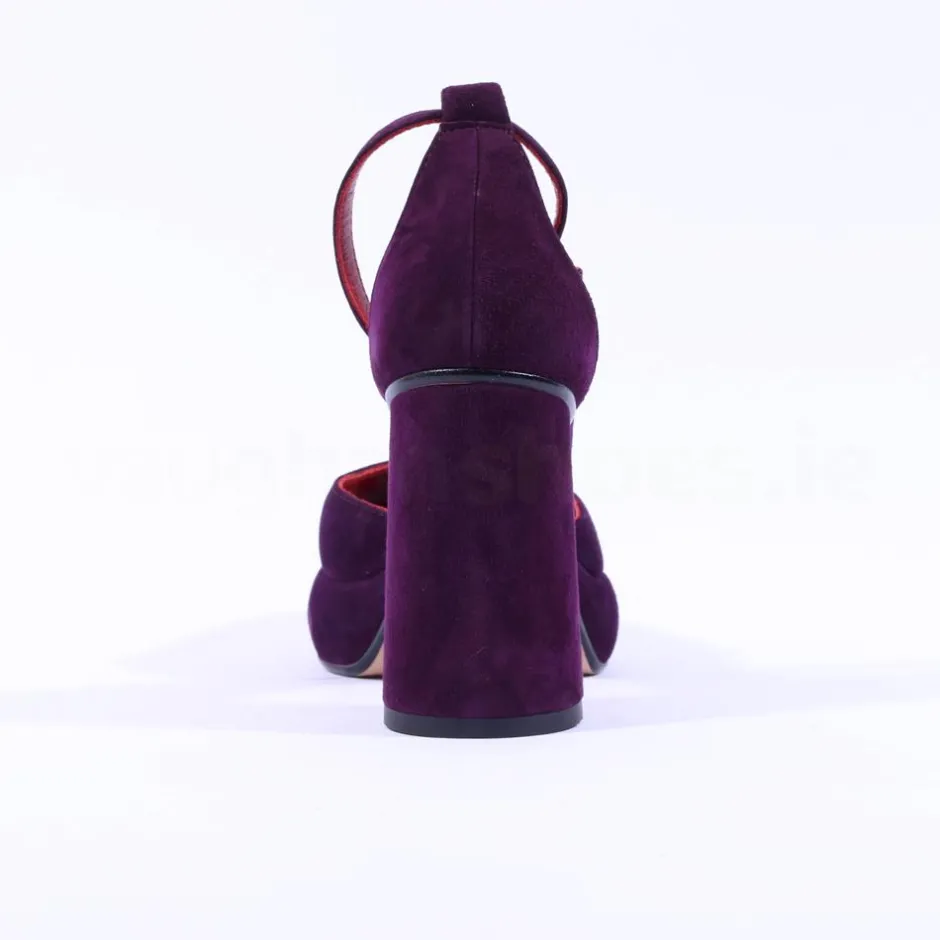 Women Marco Moreo Hong Kong Round High Heel - Purple Suede