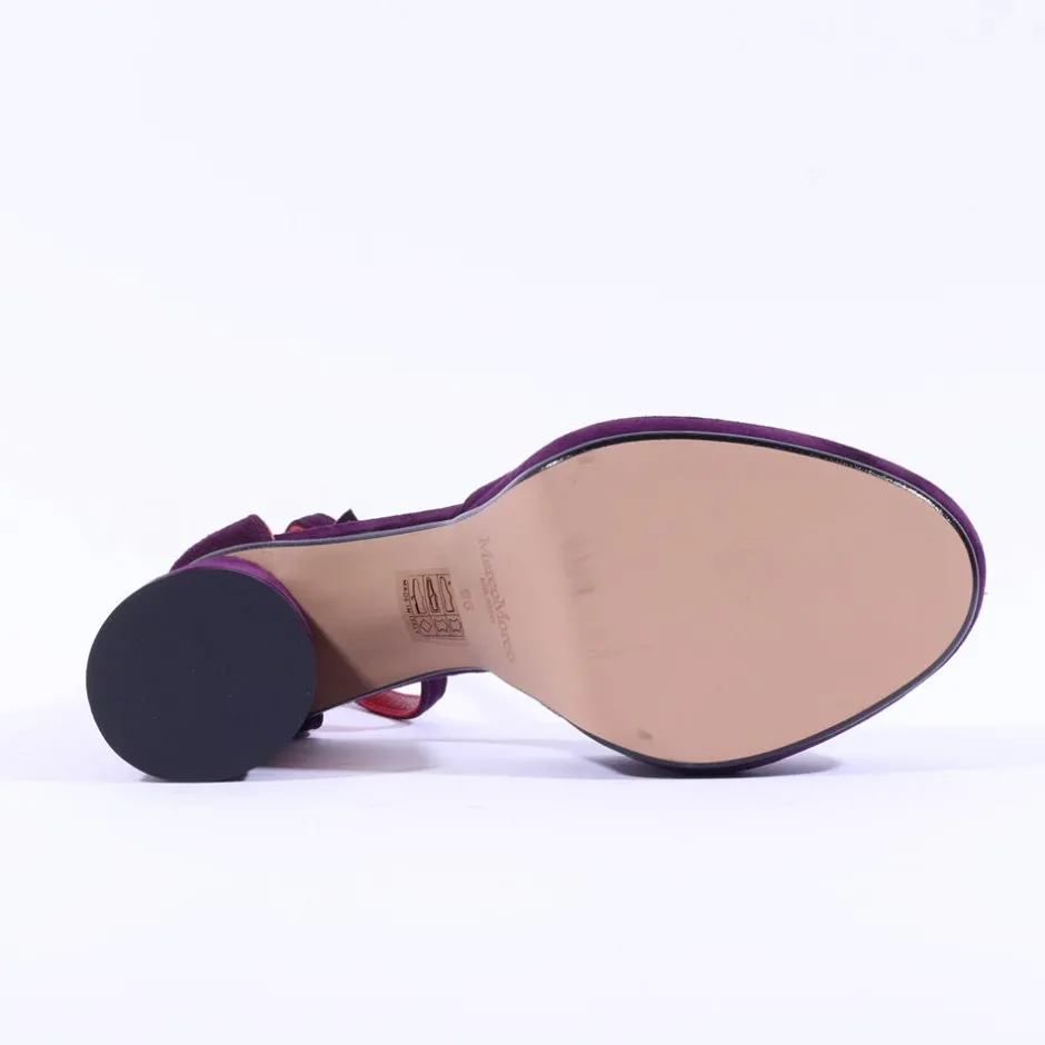 Women Marco Moreo Hong Kong Round High Heel - Purple Suede