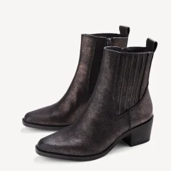 Women Tamaris Howdy Low Block Heel Gusset Boot - Bronze
