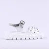 Women Marco Moreo Ibiza Stud Buckle Sandal - White Silver