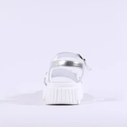 Women Marco Moreo Ibiza Stud Buckle Sandal - White Silver