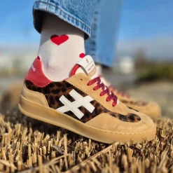 Women Another Trend Iconic Ii Gumsole Trainer - Camel Leopard